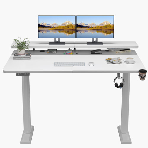 Inbox Zero Kreutzer Height Adjustable Standing Gaming Desk & Reviews